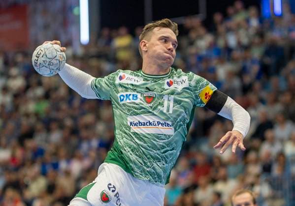 Lasse Andersson Fuechse Berlin, 11 , Handball Daikin HBL Handball Bundesliga, VfL Gummersbach Füchse Berlin, 4, Matchday, 14 09 2025 Copyright: HMBxMedia xMarcoxBader