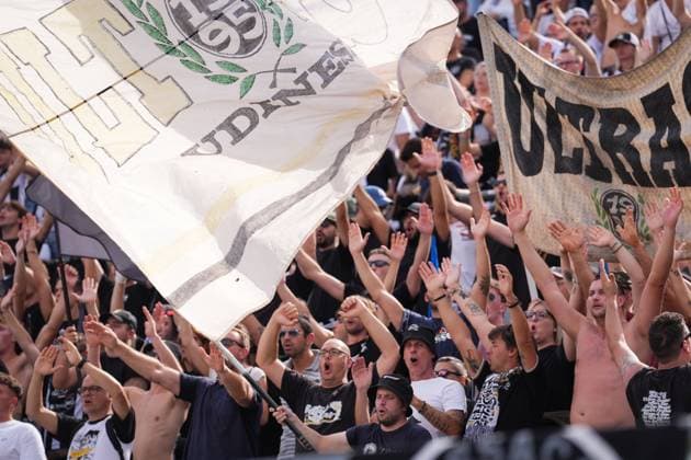 Supporter of Udinese during the Serie A soccer match between Pisa and Udinese at the Arena Garibaldi Romeo Anconetani Stadium in Pisa, north Italy - Sunday, September 14, 2025 -  Copyright: xMassimoxPaolone LaPressex