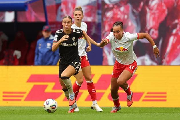 RB Leipzig Bayern Muenchen 1 Bundesliga Women Leipzig, Red Bull Arena, 14 09 2025, Football, Women, Season 2025 2026, Women Bundesliga, 2 Matchday , RB Leipzig FC Bayern Munich 0 3 0 2 , In the picture from l ,