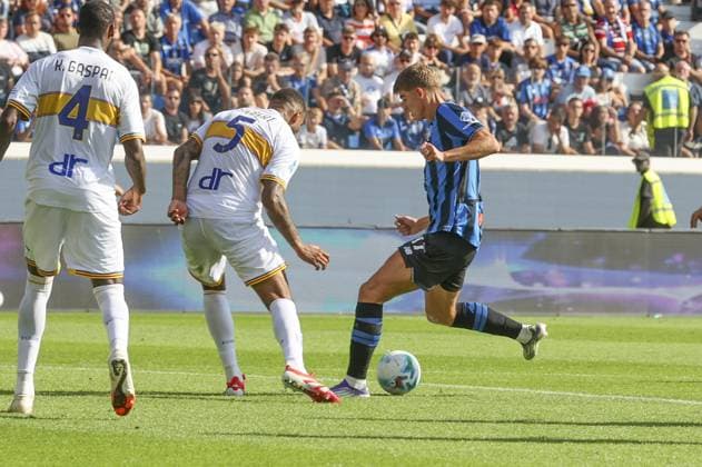 Charles De Ketelaere of Atalanta BC. scores a goal during Atalanta BC vs US Lecce, 3Â° Serie A Enilive 2025-26 game at New Balance stadium in Bergamo (BG), Italy, on September 14, 2025.  Copyright: xDavidexCasentini IPAxSportx xipa-agency.netx xx IPA_64844794 IPA_Agency_IPA64844794