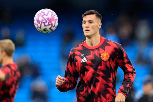 Manchester City v Manchester United, ManU Premier League 14 09 2025. Benjamin Sesko (30) of Manchester United during the warm-up ahead of the Premier League match between Manchester City and Manchester United at the Etihad Stadium, Manchester, England on 14 September 2025. Manchester Etihad Stadium Manchester England Editorial use only DataCo restrictions apply See www.football-dataco.com , Copyright: xConorxMolloyx PSI-22824-0014