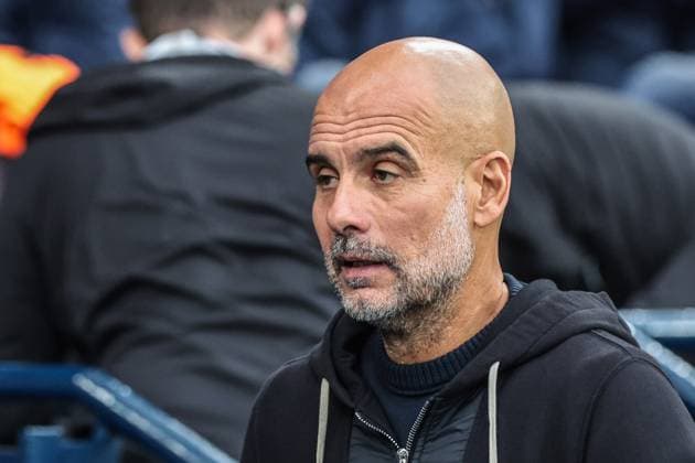 Premier League Manchester City v Manchester United, ManU Pep Guardiola manager of Manchester City during the Premier League match Manchester City vs Manchester United at Etihad Stadium, Manchester, United Kingdom, 14th September 2025 (Photo by Mark Cosgrove News Images) Manchester Etihad Stadium Manchester United Kingdom Copyright: xMarkxCosgrove NewsxImagesx