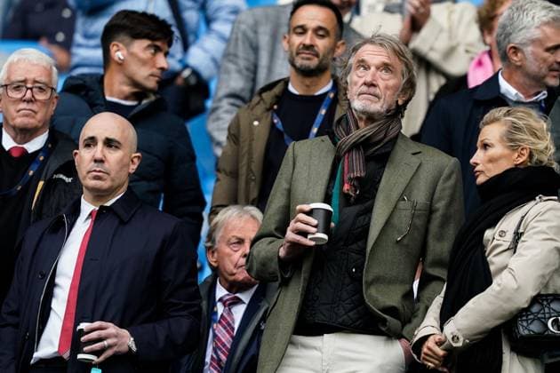 Manchester, England, 14th September 2025. Jim Ratcliffe co-owner of Manchester United, ManU during the Manchester City vs Manchester United Premier League match at the Etihad Stadium, Manchester. Picture credit should read: Andrew Yates Sportimage EDITORIAL USE ONLY. No use with unauthorised audio, video, data, fixture lists, club league logos or live services. Online in-match use limited to 120 images, no video emulation. No use in betting, games or single club league player publications. SPI_013_AY_MCI_MUFC SPI-4139-0010
