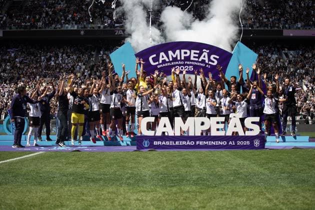 Corinthians x Cruzeiro SaO PAULO, SP - 14.09.2025: CORINTHIANS X CRUZEIRO - Corinthians celebrates its seventh title in the Brasileirao Feminino after victory over Cruzeiro, in the final played on Sunday morning (14) at the Neo Quimica Arena in Sao Paulo, SP. (Photo: Rodilei Morais Fotoarena) x2806840x  RodileixMorais