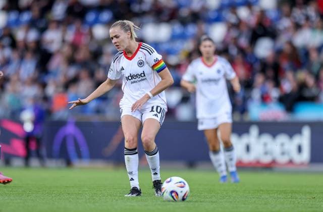 DEU, Hoffenheim, TSG Hoffenheim vs Eintracht Frankfurt, Google Pixel Bundesliga, DFB, Saison 2526, Dietmar Hopp Stadion, 2 Spieltag, im Bild Laura Freigang Eintracht Frankfurt 10 DFB DFL REGULATIONS PROHIBIT ANY USE OF PHOTOGRAPHS AS IMAGE SEQUENCES AND OR QUASI VIDEO, 14 09 2025, Copyright: HMBxMedia HendrikxHamelau