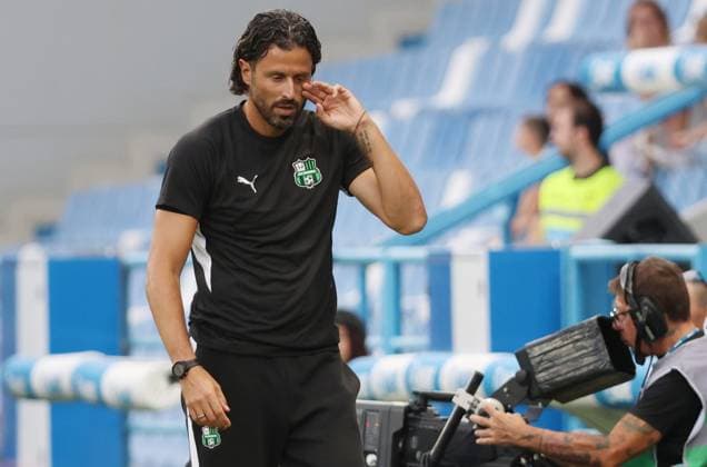 Sassuolo s head coach Fabio Grosso during the Serie A Unilive soccer match between U.S Sassuolo and S.S. Lazio at Mapei stadium, Reggio Emilia, northern Italy, Monday, September 14, 2025. - Soccer - (Photo Michele Nucci - LaPresse)  Copyright: xMichelexNucci LaPressex