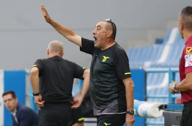 Lazio™s head coach Maurizio Sarri during the Serie A Unilive soccer match between U.S Sassuolo and S.S. Lazio at Mapei stadium, Reggio Emilia, northern Italy, Monday, September 14, 2025. - Soccer - (Photo Michele Nucci - LaPresse)  Copyright: xMichelexNucci LaPressex