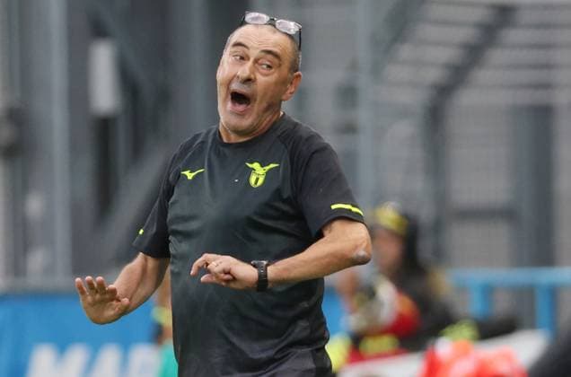 Lazio™s head coach Maurizio Sarri during the Serie A Unilive soccer match between U.S Sassuolo and S.S. Lazio at Mapei stadium, Reggio Emilia, northern Italy, Monday, September 14, 2025. - Soccer - (Photo Michele Nucci - LaPresse)  Copyright: xMichelexNucci LaPressex