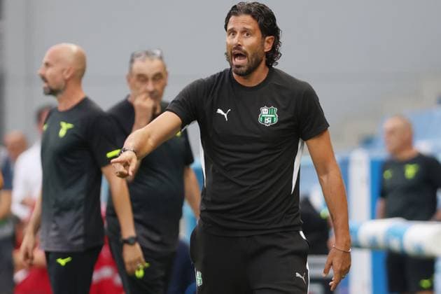 Sassuolo s head coach Fabio Grosso during the Serie A Unilive soccer match between U.S Sassuolo and S.S. Lazio at Mapei stadium, Reggio Emilia, northern Italy, Monday, September 14, 2025. - Soccer - (Photo Michele Nucci - LaPresse)  Copyright: xMichelexNucci LaPressex