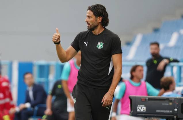 Sassuolo s head coach Fabio Grosso during the Serie A Unilive soccer match between U.S Sassuolo and S.S. Lazio at Mapei stadium, Reggio Emilia, northern Italy, Monday, September 14, 2025. - Soccer - (Photo Michele Nucci - LaPresse)  Copyright: xMichelexNucci LaPressex