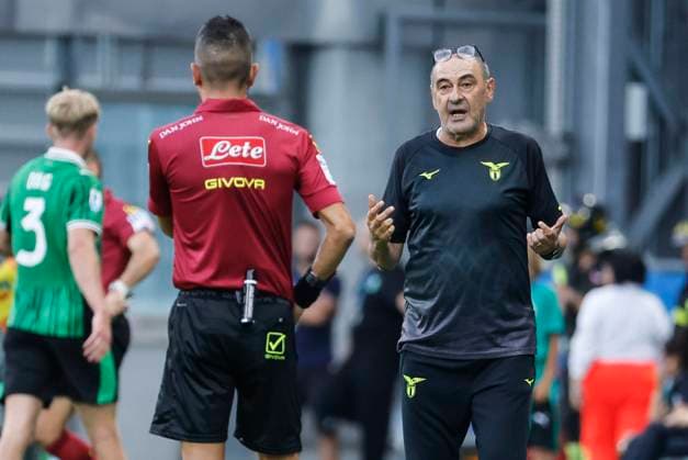 September 14, 2025, Reggio Emilia, ITALY: Lazio s coach Maurizio Sarri during the Italian Serie A soccer match US Sassuolo vs SS Lazio at Mapei Stadium in Reggio Emilia, Italy, 14 September 2025. ANSA ELISABETTA BARACCHI. Soccer: Serie A; Sassuolo - Lazio  - ZUMAa110 20250914_zaf_a110_052 Copyright: xElisabettaxBaracchix