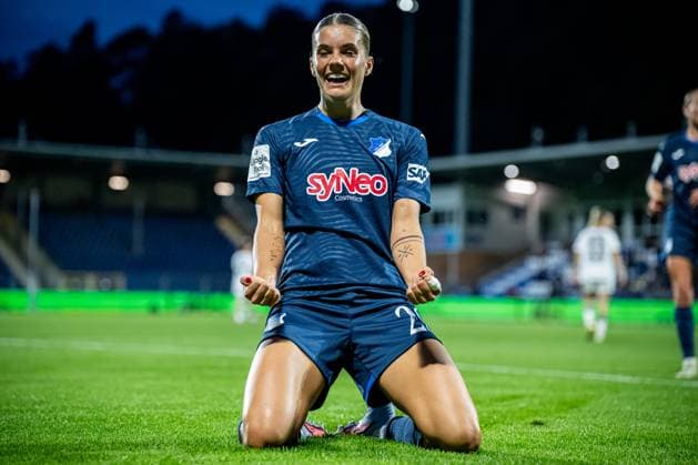 GPFBL TSG Hoffenheim Eintracht Frankfurt 14 09 2025 Selina Cerci 29, TSG Hoffenheim celebrates after her 2 goal GPFBL TSG Hoffenheim - Eintracht Frankfurt, Dietmar Hopp Stadion in Hoffenheim, on 14 09 2025 DFB REGULATIONS PROHIBIT ANY USE OF PHOTOGRAPHS AS IMAGE SEQUENCES AND OR QUASI VIDEO GPFBL TSG Hoffenheim - Eintracht Frankfurt, Dietmar Hopp Stadion in Hoffenheim, on 14 09 2025 DFB REGULATIONS PROHIBIT ANY USE OF PHOTOGRAPHS AS IMAGE SEQUENCES AND OR QUASI VIDEO Copyright: xBEAUTIFULxSPORTS Gelhardtx
