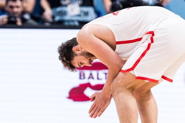 FIBA EuroBasket 2025 Gold Turkey Germany 14 09 2025 Alperen Sengun Turkey, 23 frustrated after his third foul in the second quarter FIBA EuroBasket 2025 Gold Turkey Germany Riga, Arena Riga on 14 09 2025 Copyright: xBEAUTIFULxSPORTS Wunderlx
