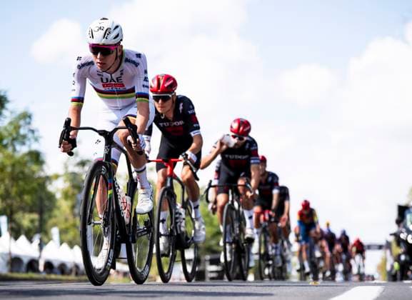 September 14, 2025, Montreal, Qc, Canada: Tadej Pogacar of Slovenia riding for UAE team Emirates competes in the UCI Montreal Grand Prix Cycling race in Montreal on Sunday, Sept. 14, 2025. Canada News - September 14, 2025  - ZUMAc35_ 0833697735st Copyright: xChristopherxKatsarovx