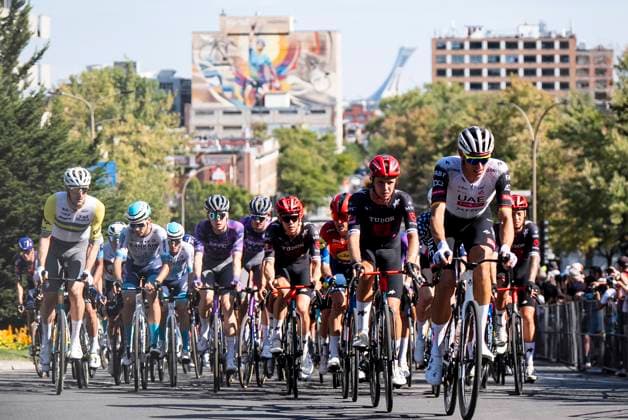 September 14, 2025, Montreal, Qc, Canada: Cyclists compete at the start of the UCI Montreal Grand Prix Cycling race in Montreal on Sunday, Sept. 14, 2025. Canada News - September 14, 2025  - ZUMAc35_ 0833697736st Copyright: xChristopherxKatsarovx