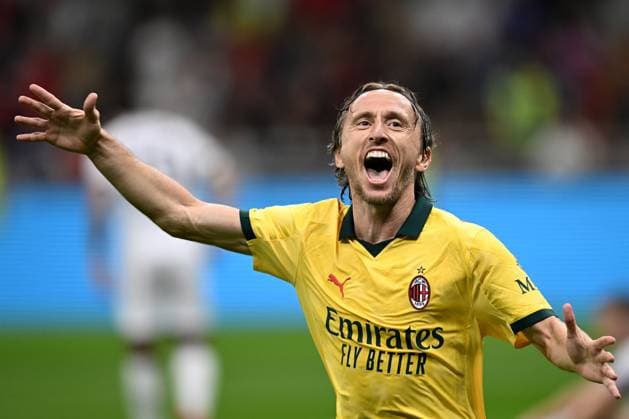 Db Milano 14 09 2025 - campionato di calcio serie A Milan-Bologna foto Daniele Buffa Image nella foto: esultanza gol Luka Modric 
