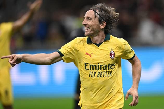 Db Milano 14 09 2025 - campionato di calcio serie A Milan-Bologna foto Daniele Buffa Image nella foto: esultanza gol Luka Modric 