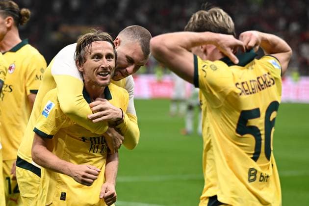Db Milano 14 09 2025 - campionato di calcio serie A Milan-Bologna foto Daniele Buffa Image nella foto: esultanza gol Luka Modric 