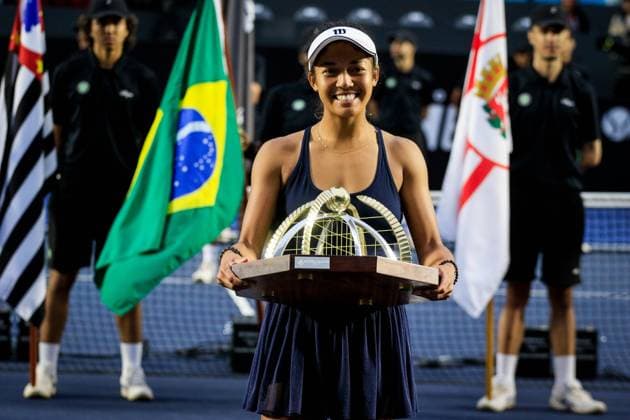 WTA, Tennis Damen 250 SP OPEN SaO PAULO, SP - 14.09.2025: WTA 250 SP OPEN - The inaugural SP Open, a WTA 250 series tournament played on hard courts, will take place at Villa-Lobos Park in the west of Sao Paulo. The event marks Sao Paulo& 39;s return to the official WTA calendar after 25 years and has been Brazil& 39;s largest women& 39;s tournament since 2016. In addition to the sporting events, 32 players will compete in the singles and 16 doubles draws. Pictured is the 2025 SP Open tennis champion, Rakotomanga Rajaonah (FRA). (Photo: Aloisio Mauricio Fotoarena) x2807025x  AloisioxMauricio