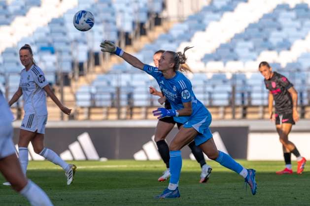 September 14, 2025, Alcala De Henares, Madrid, Spain: MERLE FROHMS of Real Madrid Femenino CF during the match belonging to La LigaF season 25 26 soccer Ã¢â‚¬oe REAL MADRID FEM - MADRID CFF Ã¢â‚¬Â held on September 14, 2025, at the Ciudad Deportiva Real Madrid Valdebebas, Madrid, Spain. Alcala De Henares Spain - ZUMAc312 20250914_zsp_c312_296 Copyright: xOscarxManuelxSanchezx