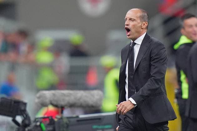 AC Milan™s head coach Massimiliano Allegri during the Serie A soccer match between Milan and Bologna at the San Siro Stadium in Milan , north Italy - Sunday , September 14 , 2025. - Soccer .  Copyright: xSpada LaPressex