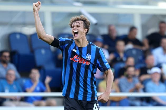 GIORGIO SCALVINI, Atalanta, Serie A, 2025-26, Atalanta vs Lecce 4-1, 14-09-2025, Esultanza, Celebratio, Jubel SERIE A 2025-26 ATALANTA-LECCE 4-1