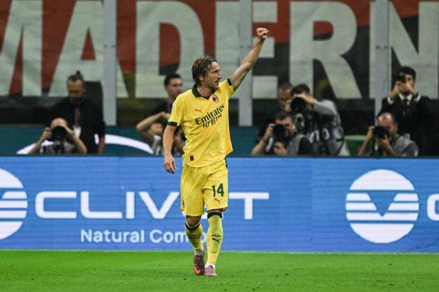 CALCIO - Serie A - AC Milan vs Bologna FC Luka Modric of AC Milan celebrating after a goal during the Italian Serie A football match between AC Milan and Bologna FC on September 14, 2025 at Giuseppe Meazza San Siro Siro stadium in Milan, Italy Milan Italy  Copyright: xIPAxSport ABACAx