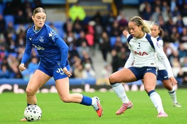 Everton vs Tottenham Hotspur in the Barclays WSL at Goodison Park Featuring: Ruby Mace, Lenna Gunning-Williams Where: Liverpool, United Kingdom When: 14 Sep 2025 Credit: Graham Finney Cover Images EDITORIAL USE ONLY. NOT FOR USE BY NEWSPAPERS BASED IN THE UK. Copyright: xx coverimg55090422