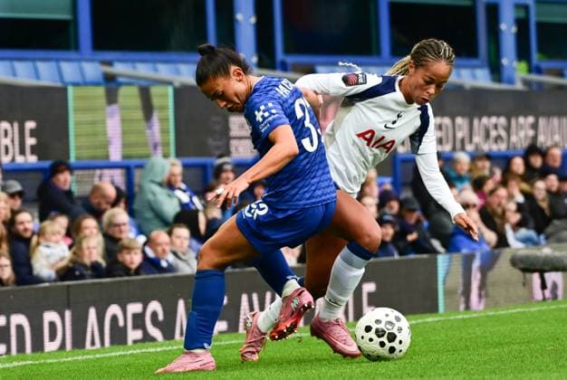Everton vs Tottenham Hotspur in the Barclays WSL at Goodison Park Featuring: Maz Pacheco, Lenna Gunning-Williams Where: Liverpool, United Kingdom When: 14 Sep 2025 Credit: Graham Finney Cover Images EDITORIAL USE ONLY. NOT FOR USE BY NEWSPAPERS BASED IN THE UK. Copyright: xx coverimg55090430