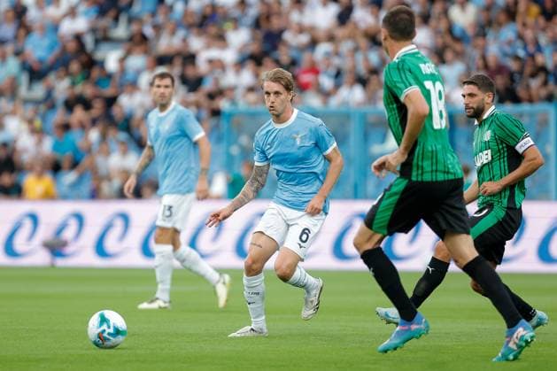 September 14, 2025, Reggio Emilia, Re, Italy: Nicolo Rovella of SS Lazio is seen in action from during the Italian Serie A soccer match between US Sassuolo Calcio and SS Lazio at Mapei Stadium. Final score Sassuolo 1:0 SS Lazio Reggio Emilia Italy - ZUMAs197 20250914_aaa_s197_091 Copyright: xEmanuelexPennnacchiox