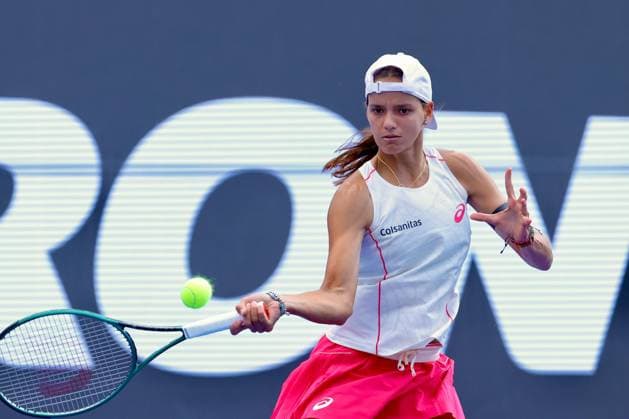 WTA GUADALAJARA OPEN WTA GUADALAJARA OPEN ARANGO VS JOVIC 14092025 GUADALAJARA, JALISCO Action photo of Emiliana Arango of Colombia, during day 7 the WTA Guadalajara Open, held at the Centro Panamericano de Tenis of Guadalajara, Jalisco, Mexico Action photo of Emiliana Arango of Colombia, during day 6 of the WTA Guadalajara Open, held at the Centro Panamericano de Tenis of Guadalajara, Jalisco, Mexico PHOTO BY IMAGENSHOP AGENCIA FOTOGRAFICA GUADALAJARA JALISCO MEXICO Copyright: xIMAGENSHOPxAGENCIAxFOTOGRAFICAx