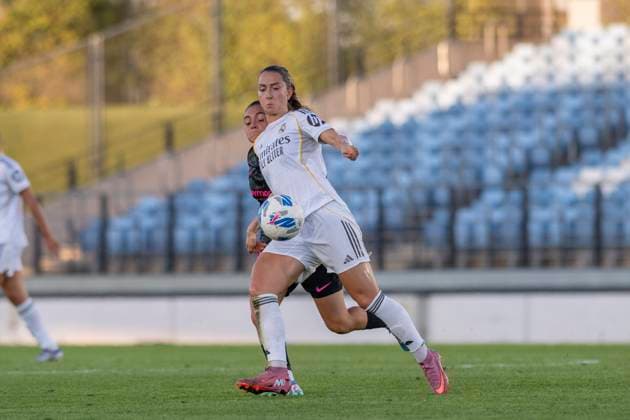 September 14, 2025, Alcala De Henares, Madrid, Spain: SARA ILONKA DABRITZ of Real Madrid Femenino CF during the match belonging to La LigaF season 25 26 soccer Ã¢â‚¬oe REAL MADRID FEM - MADRID CFF Ã¢â‚¬Â held on September 14, 2025, at the Ciudad Deportiva Real Madrid Valdebebas, Madrid, Spain. Alcala De Henares Spain - ZUMAc312 20250914_zsp_c312_320 Copyright: xOscarxManuelxSanchezx