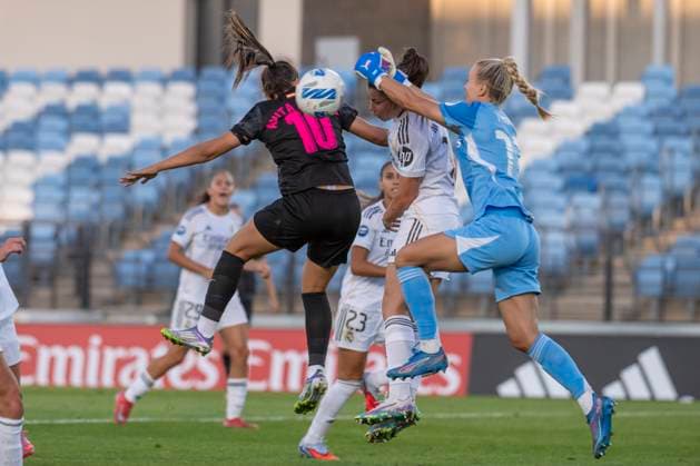 September 14, 2025, Alcala De Henares, Madrid, Spain: MERLE FROHMS of Real Madrid Femenino CF during the match belonging to La LigaF season 25 26 soccer Ã¢â‚¬oe REAL MADRID FEM - MADRID CFF Ã¢â‚¬Â held on September 14, 2025, at the Ciudad Deportiva Real Madrid Valdebebas, Madrid, Spain. Alcala De Henares Spain - ZUMAc312 20250914_zsp_c312_331 Copyright: xOscarxManuelxSanchezx