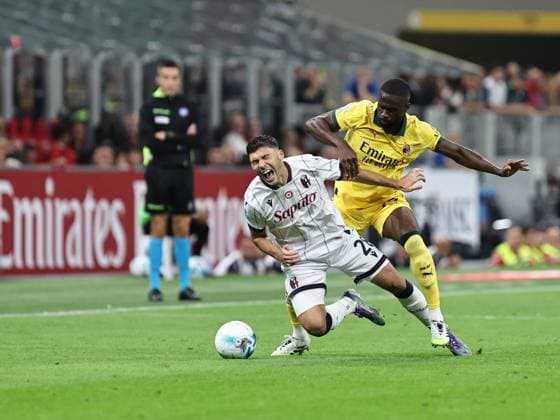 AC Milan v Bologna FC 1909 - Serie A Nicolo Cambiaghi participates in the Serie A 2025-2026 match between Milan and Bologna in Milano, Italy, on September 14, 2025. Milano ITA Italy  Copyright: xLorisxRosellix originalFilename:roselli-milanvbo250914_npjDB.jpg