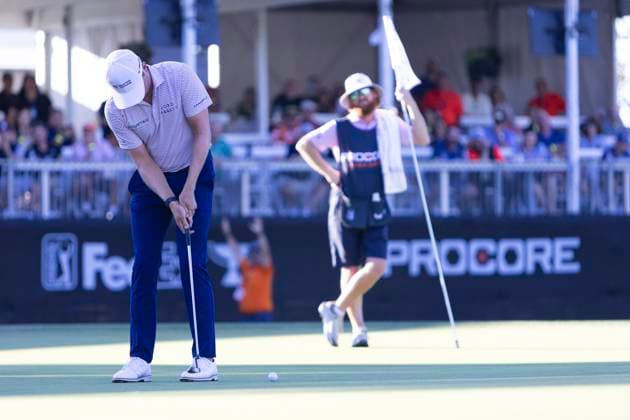 September 14, 2025, Napa, California, United States: NAPA, CA - SEPTEMBER 14: Ben Griffin of the United States putts on hole 18 during the Procore Championship 2025 - Final Round at Silverado Resort on September 14, 2025 in Napa, California. Procore Championship 2025- Final Round  - ZUMAt139 20250914_aaa_t139_147 Copyright: xAlxChang IsixPhotosx