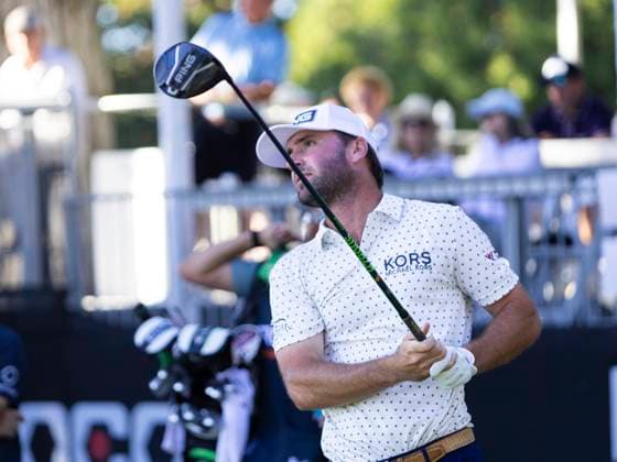 September 14, 2025, Napa, California, United States: NAPA, CA - SEPTEMBER 14: Austin Eckroat of the United States tees off on hole 18 during the Procore Championship 2025 - Final Round at Silverado Resort on September 14, 2025 in Napa, California. Napa United States - ZUMAt139 20250914_aaa_t139_156 Copyright: xAlxChang IsixPhotosx