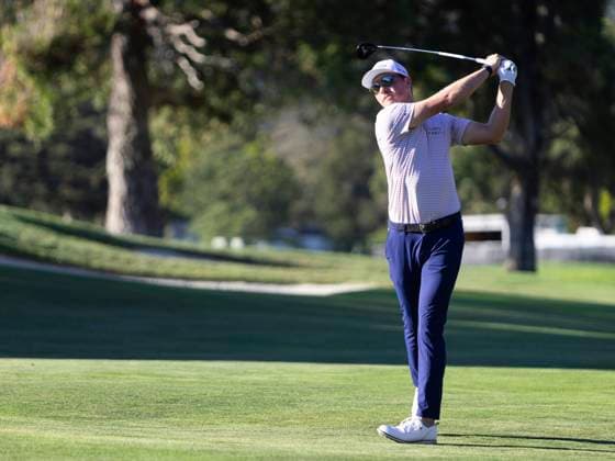 September 14, 2025, Napa, California, United States: NAPA, CA - SEPTEMBER 14: Ben Griffin of the United States hits an approach shot on hole 18 during the Procore Championship 2025 - Final Round at Silverado Resort on September 14, 2025 in Napa, California. Napa United States - ZUMAt139 20250914_aaa_t139_165 Copyright: xAlxChang IsixPhotosx