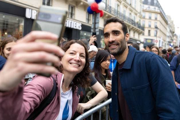 First Edition of the Sports Day - Paris Former Olympic champion Martin Fourcade as part of the first edition of Sports Day (Fete du on Place de l Hôtel-de-Ville in Paris, France on September 14, 2025. Following the grand parade of athletes for the Paris 2024 Olympic Games, Olympische Spiele, Olympia, OS which took place on September 14, 2024, on the Champs-Elysees avenue, French President proposed establishing an annual Sports Day on this date, similar to the Fete de la Musique on June 21. Photo by Alexis Jumeau ABACAPRESS.COM Paris France  Copyright: xJumeauxAlexis ABACAx