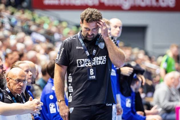 14 09 2025, xovx, Handball Daikin Handball Bundesliga, HSG Wetzlar TBV Lemgo Lippe Coach Florian Kehrmann TBV Lemgo Lippe Wetzlar Buderus Arena Hessen Germany EN