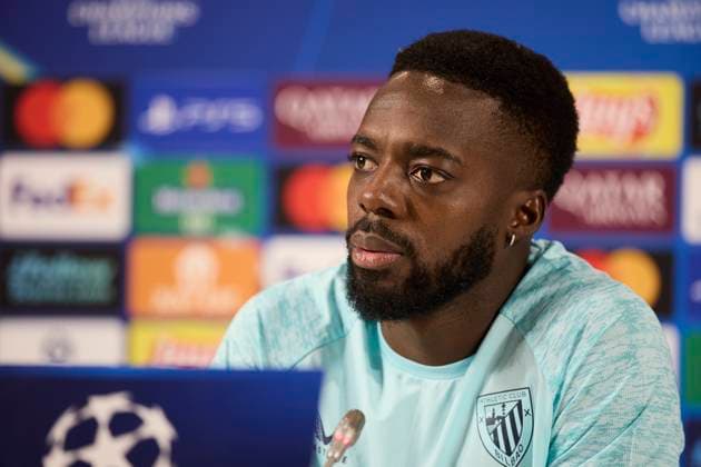 Athletic Club v Arsenal FC - UEFA Champions League 2025 26 League Phase MD1 Inaki Williams of Athletic Club speaks during a press conference, PK, Pressekonferenz during the UEFA Champions League 2025 26 League Phase MD1 match between Athletic Club and Arsenal FC at San Mames on September 15, 2025, in Bilbao, Spain. Bilbao San Mames Basque Country Spain RL_ATHvARSFC_CL_000002 Copyright: xRicardoxLarreinax
