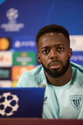 Athletic Club v Arsenal FC - UEFA Champions League 2025 26 League Phase MD1 Inaki Williams of Athletic Club speaks during a press conference, PK, Pressekonferenz during the UEFA Champions League 2025 26 League Phase MD1 match between Athletic Club and Arsenal FC at San Mames on September 15, 2025, in Bilbao, Spain. Bilbao San Mames Basque Country Spain RL_ATHvARSFC_CL_000012 Copyright: xRicardoxLarreinax