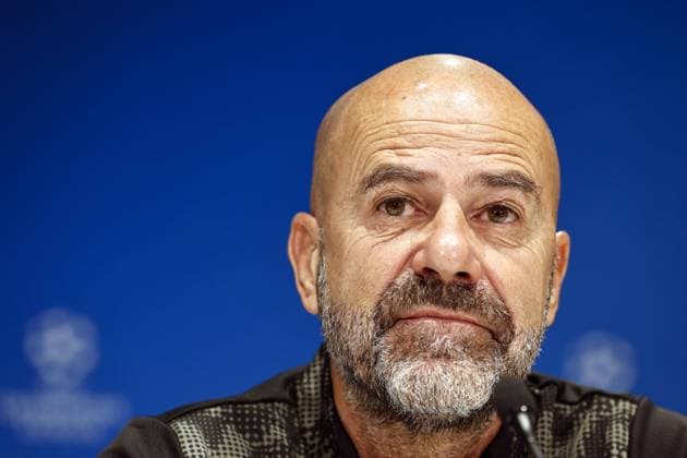 Eindhoven - PSV Eindhoven coach Peter Bosz during the MD-1 press conference, PK, Pressekonferenz prior to the UEFA Champions League match against Union Sint-Gillis at the Philips Stadium on September 15, 2025, in Eindhoven, Netherlands. ANP MAURICE VAN STEEN xVIxANPxSportx xxANPxIVx 536321320 originalFilename: 536321320.jpg