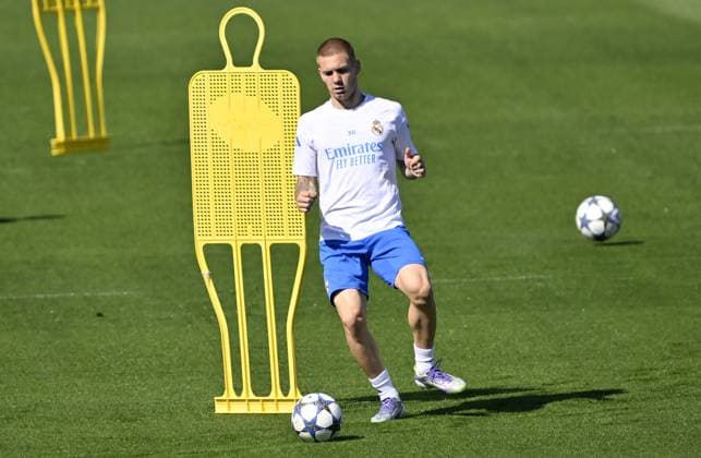 Ahead of Real Madrid v Olympique de Marseille - UEFA Champions League??????? MADRID, SPAIN - SEPTEMBER 15: Franco Mastantuono of Real Madrid attends training session at Valdebebas facilities ahead of UEFA Champions League football match against Olympique de Marseille in Madrid, Spain on September 15, 2025. Burak Akbulut Anadolu Madrid Spain. Editorial use only. Please get in touch for any other usage.  Copyright: x2025xAnadoluxBurakxAkbulutx