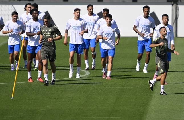 Ahead of Real Madrid v Olympique de Marseille - UEFA Champions League??????? MADRID, SPAIN - SEPTEMBER 15: Players of Real Madrid attend training session at Valdebebas facilities ahead of UEFA Champions League football match against Olympique de Marseille in Madrid, Spain on September 15, 2025. Burak Akbulut Anadolu Madrid Spain. Editorial use only. Please get in touch for any other usage.  Copyright: x2025xAnadoluxBurakxAkbulutx