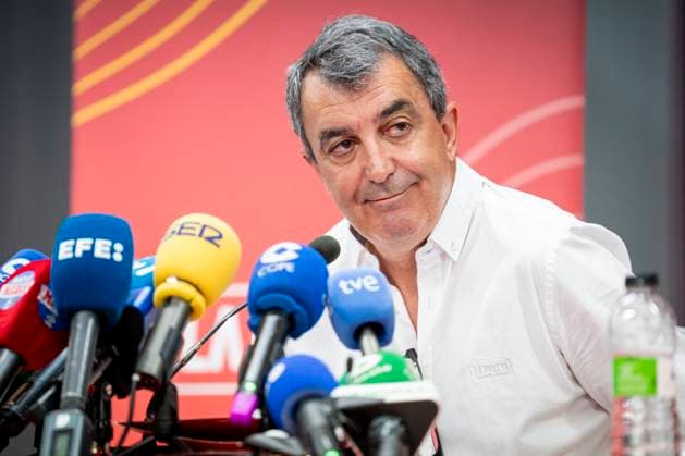 Cycling, Vuelta a Espana, Press conference on the pro-Palestine protests