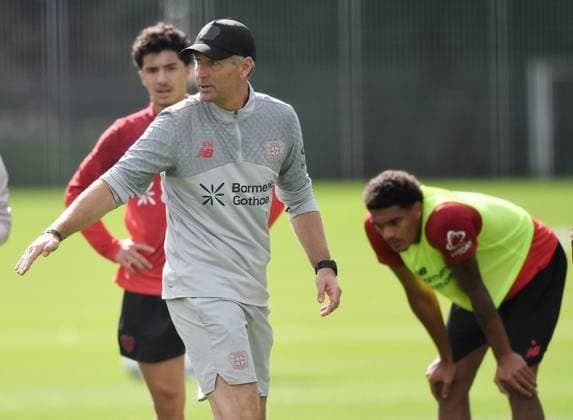 15 09 2025, xophax, Soccer 1 Bundesliga Bayer 04 Leverkusen Season 2025 2026 Bayer 04 Leverkusen , Training Coach Kasper Hjulmand Leverkusen