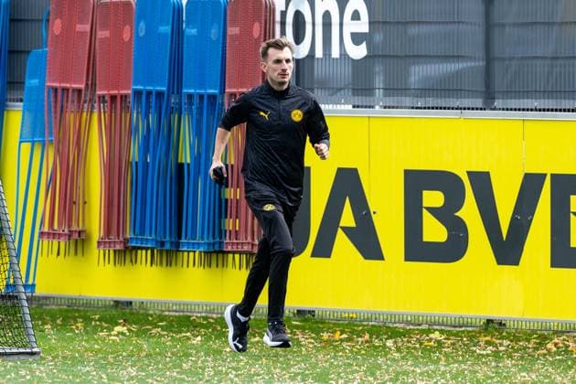 15 09 2025, Final training session for the UEFA Champions League match between Juventus Turin and Borussia Dortmund, sports scientist Noah Tegatz Borussia Dortmund , Dortmund training ground Borussia Dortmund NRW Germany xRHR PHOTO DEx Copyright: DennisxEwert RHR-FOTOx RHR-FOTO DE