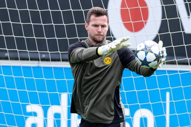 15 09 2025, Final training session for the UEFA Champions League match between Juventus Turin and Borussia Dortmund, Goalkeeper Patrick Drewes Borussia Dortmund , Dortmund Training ground Borussia Dortmund NRW Germany xRHR PHOTO DEx Copyright: DennisxEwert RHR-FOTOx RHR-FOTO DE