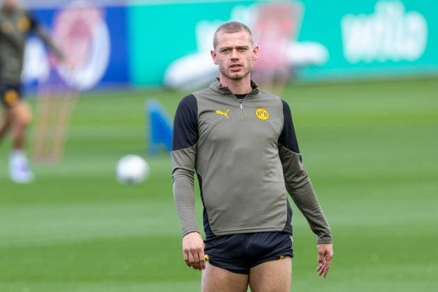 15 09 2025, Final training session for the UEFA Champions League match between Juventus Turin and Borussia Dortmund, Julian Ryerson Borussia Dortmund , Dortmund Training ground Borussia Dortmund NRW Germany xRHR PHOTO DEx Copyright: DennisxEwert RHR-FOTOx RHR-FOTO DE