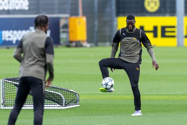 15 09 2025, Final training session for the UEFA Champions League match between Juventus Turin and Borussia Dortmund, Serhou Guirassy Borussia Dortmund , Dortmund Training ground Borussia Dortmund NRW Germany xRHR PHOTO DEx Copyright: DennisxEwert RHR-FOTOx RHR-FOTO DE